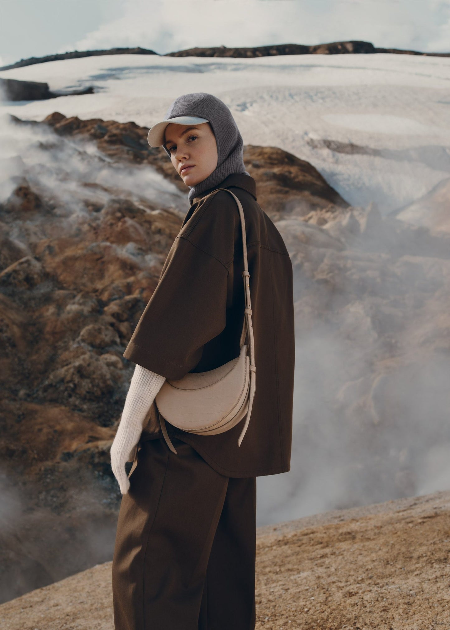 Numéro Dix – Crocodile Nubuck Taupe