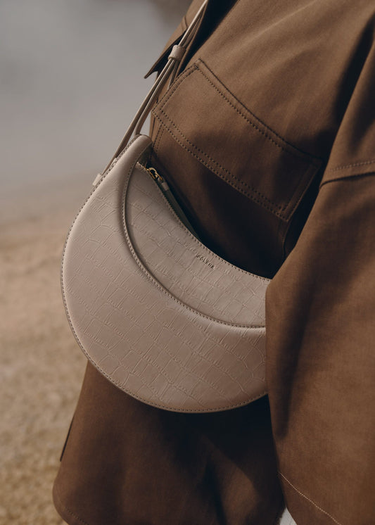 Numéro Dix – Crocodile Nubuck Taupe