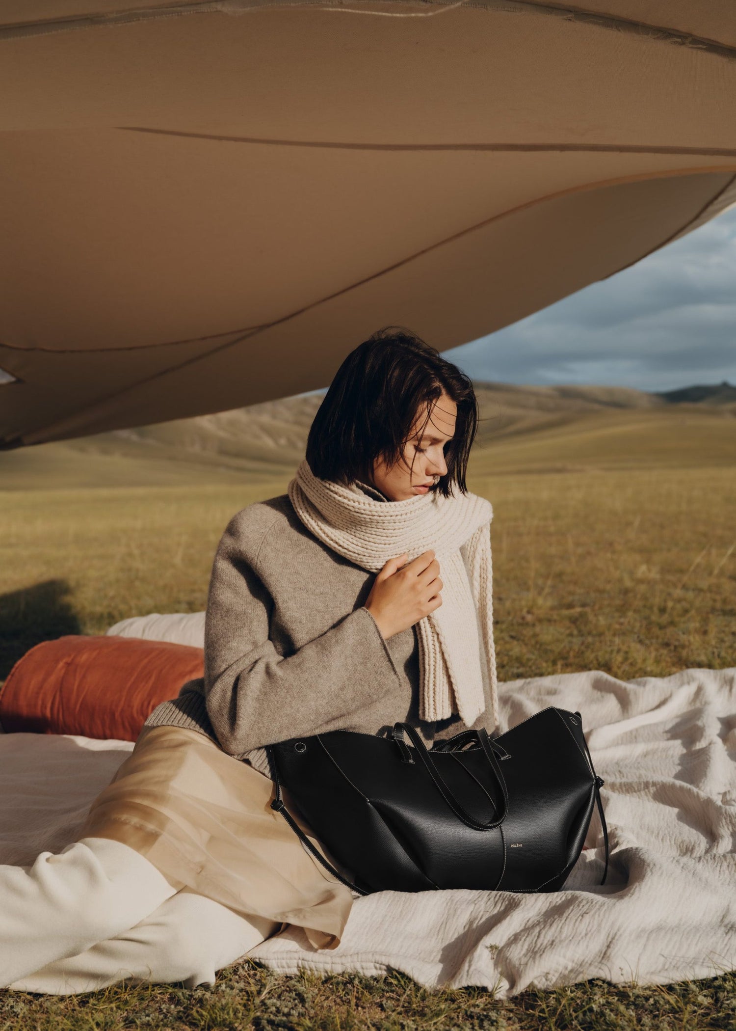 sac polene cyme noir grand